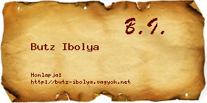 Butz Ibolya névjegykártya